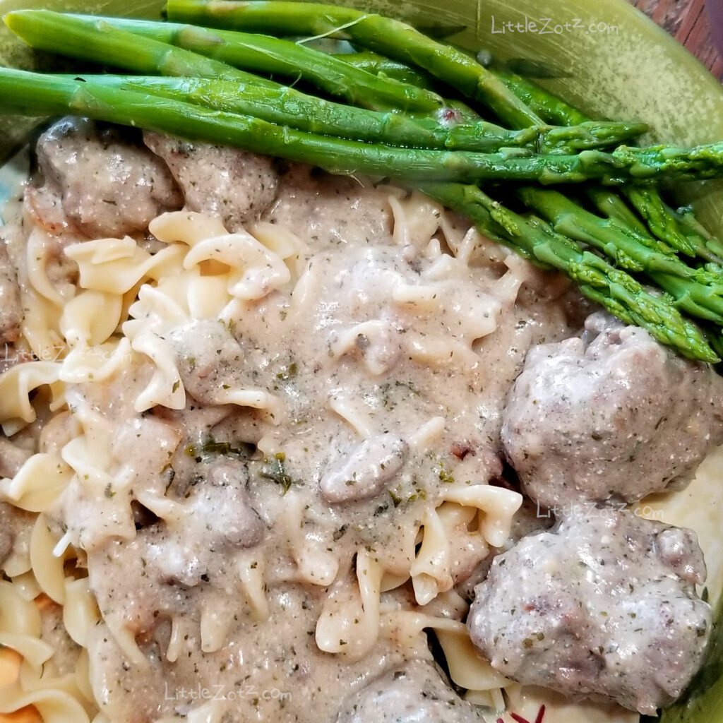 close-up photo of Lauren's soy-free Swedish meatballs